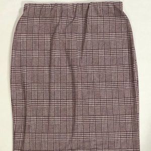 New Piphany The Met Skirt Burgundy Plaid Sz L